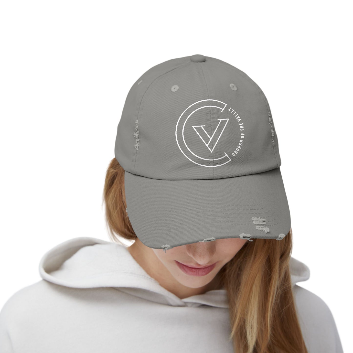 NEW COTV Distressed Cap (WHT)