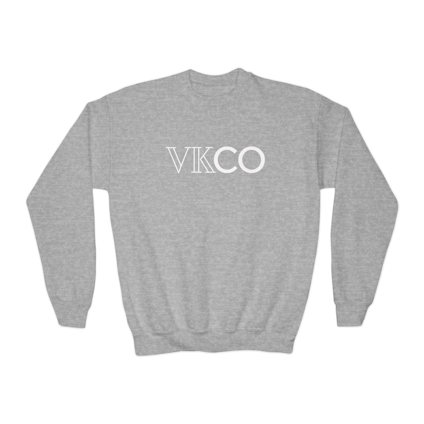 Youth Crewneck Sweatshirt — VKCO Logo Minimalist Kids Pullover