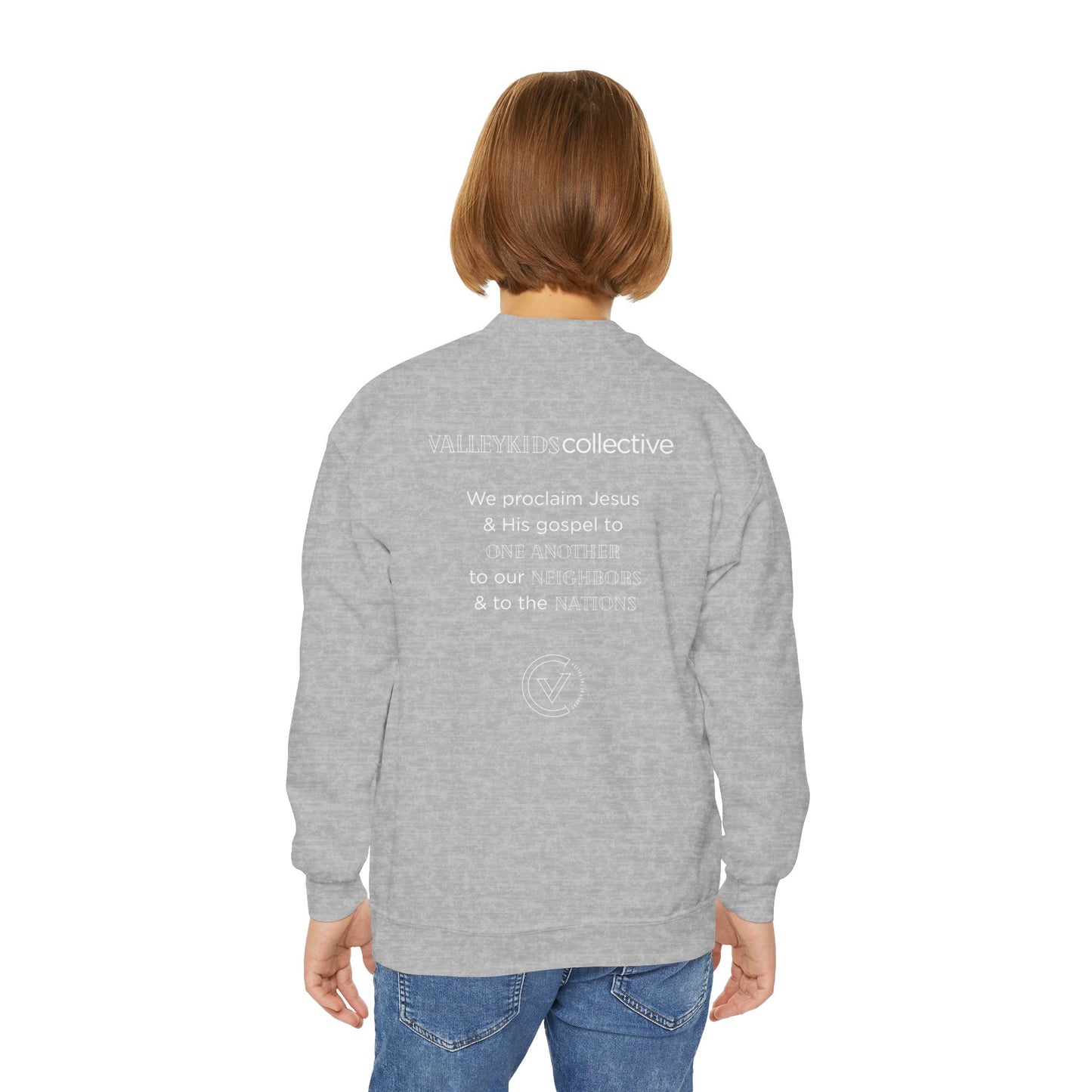 Youth Crewneck Sweatshirt — VKCO Logo Minimalist Kids Pullover