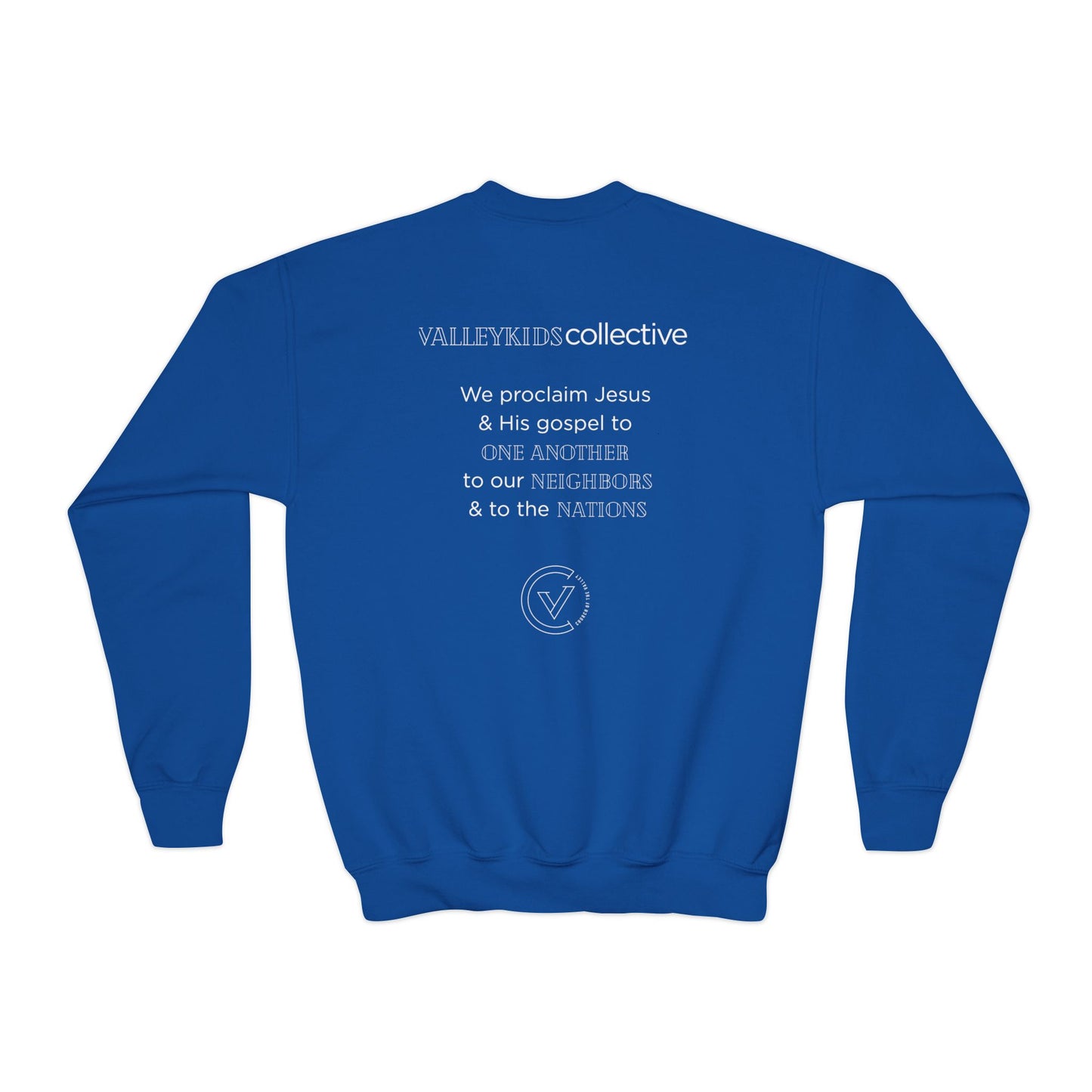 Youth Crewneck Sweatshirt — VKCO Logo Minimalist Kids Pullover