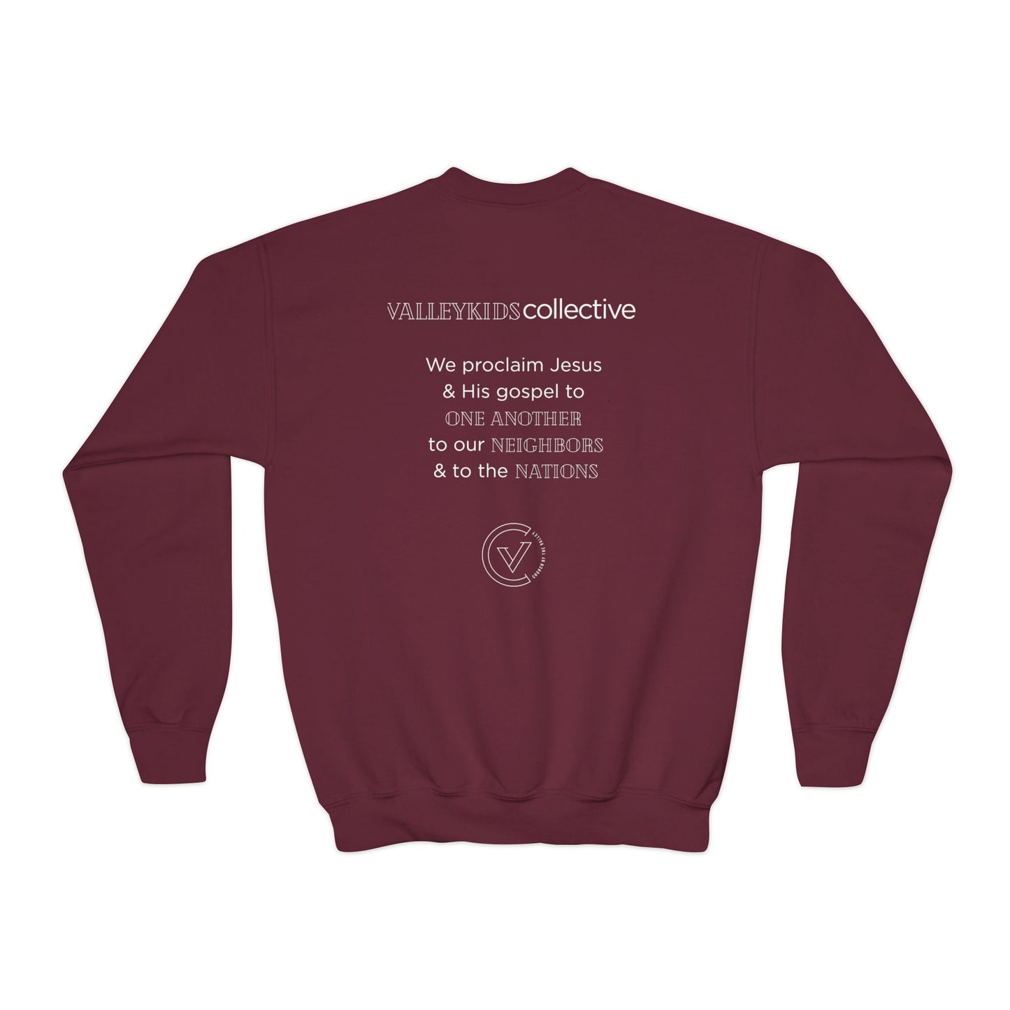 Youth Crewneck Sweatshirt — VKCO Logo Minimalist Kids Pullover