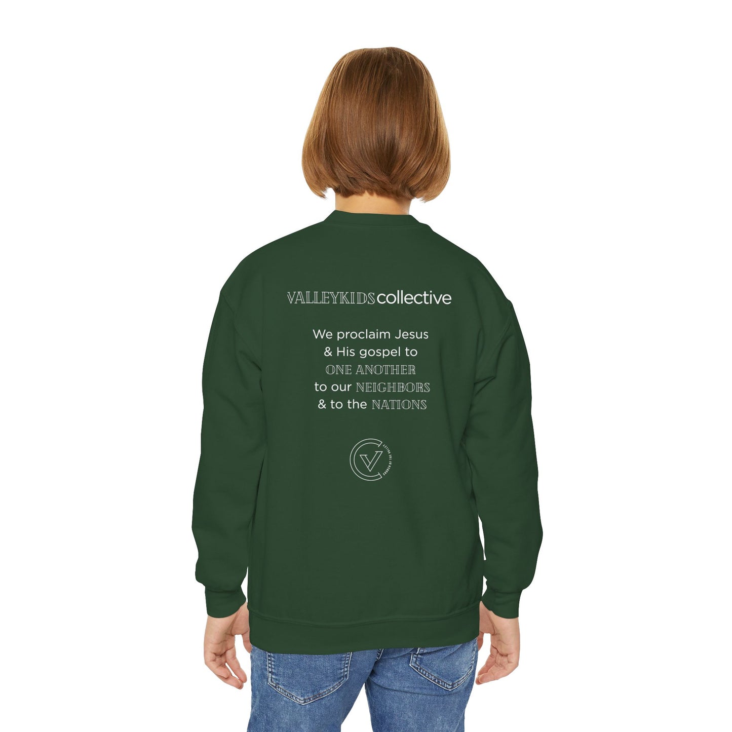 Youth Crewneck Sweatshirt — VKCO Logo Minimalist Kids Pullover
