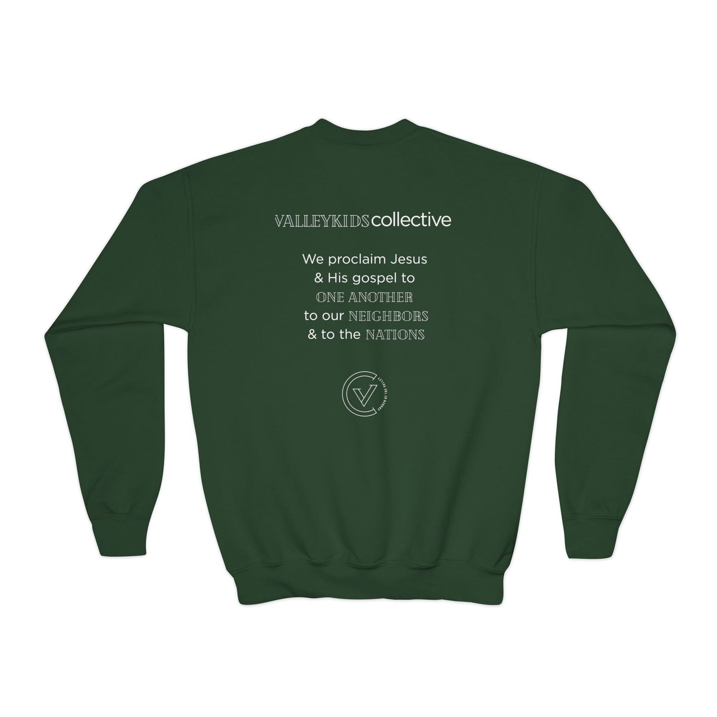 Youth Crewneck Sweatshirt — VKCO Logo Minimalist Kids Pullover